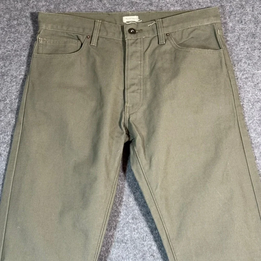 Blue&Gold Mens Khaki Canvas Work Pants Size 34 Fits‎ 32x33 Slim Straight Casual